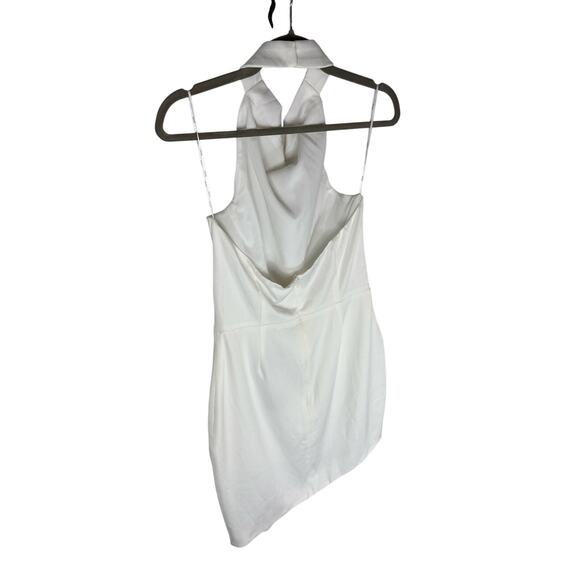Elliatt Camo Asymmetrical Dress Halter Neck Party Bridal Cocktail White Size M - Picture 9 of 12